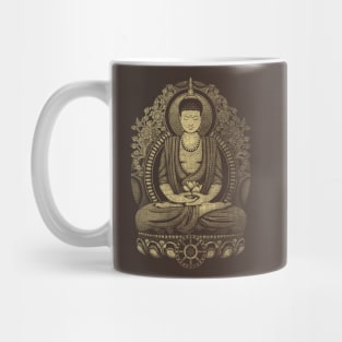 Gautama Buddha Weathered Halftone Mug